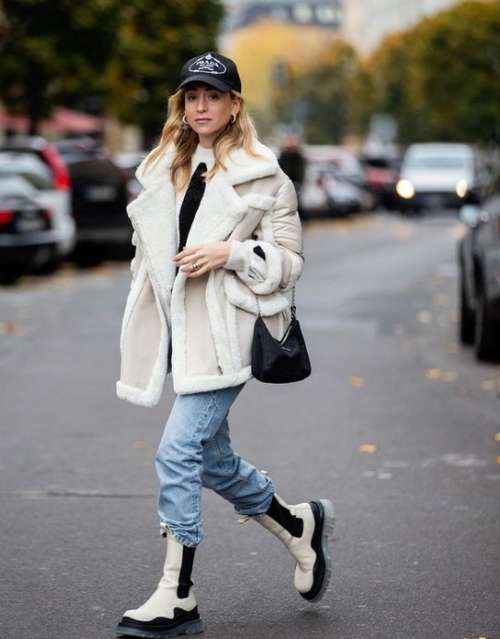 Fashionable sheepskin coats 2022: women's winter looks, trends, models