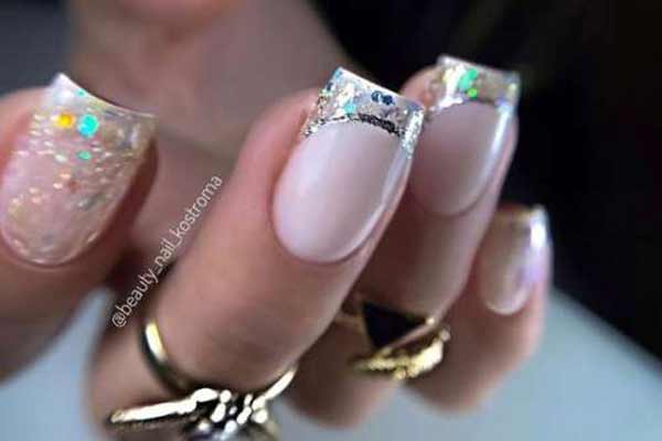 New Year's manicure elegant ideas