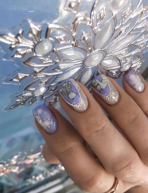 New Year's manicure 2022: elegant design, colors, ideas in the photo