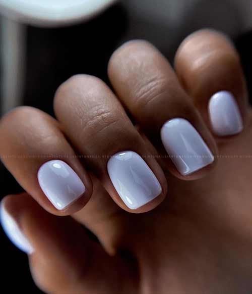 Solid white manicure