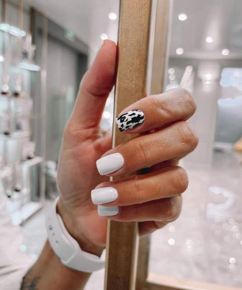 White manicure for short nails: new design 2022, photo