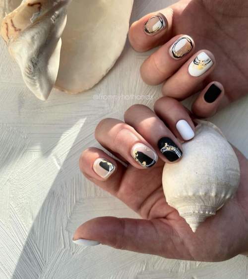 White manicure for short nails: new design 2022, photo