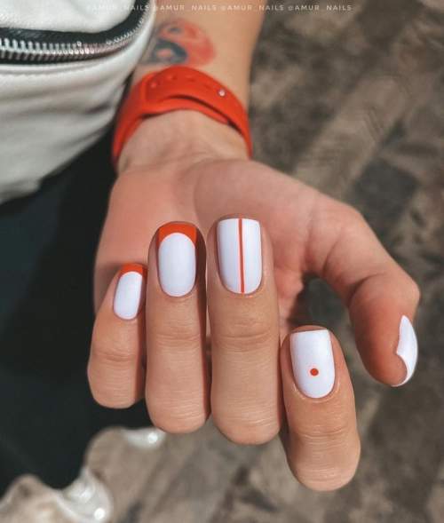 White manicure for short nails: new design 2022, photo