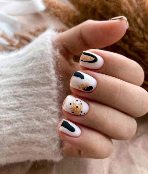 White manicure for short nails: new design 2022, photo