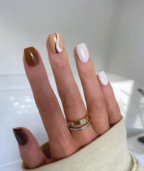 White manicure for short nails: new design 2022, photo