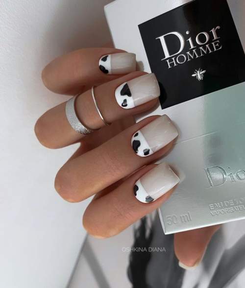 White moon manicure