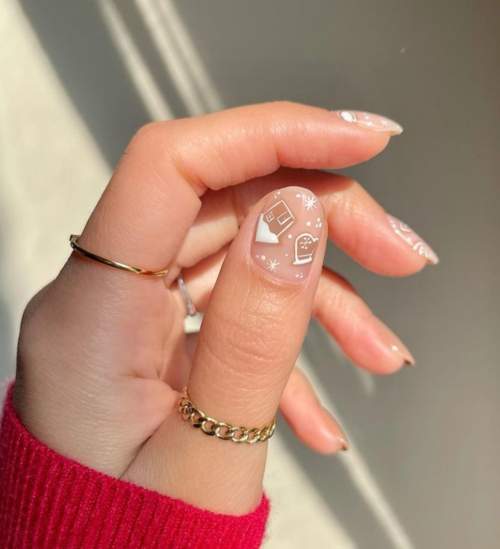 White manicure for short nails: new design 2022, photo