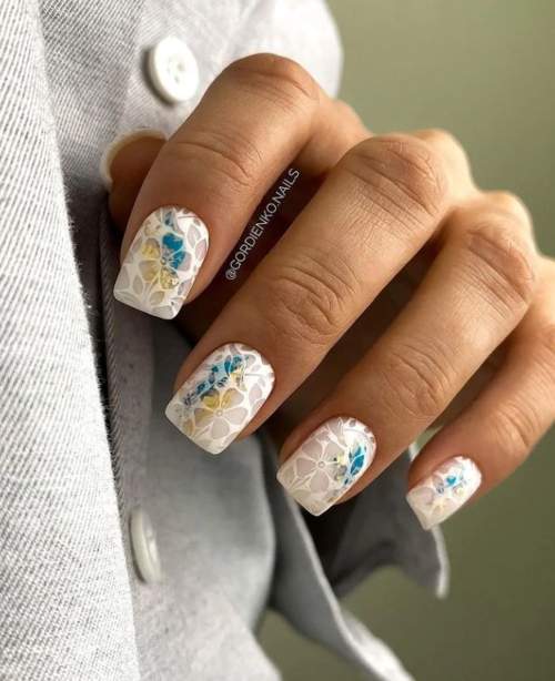 White manicure for short nails