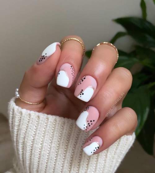 White manicure for short nails: new design 2022, photo