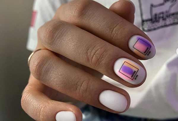 White manicure for short nails