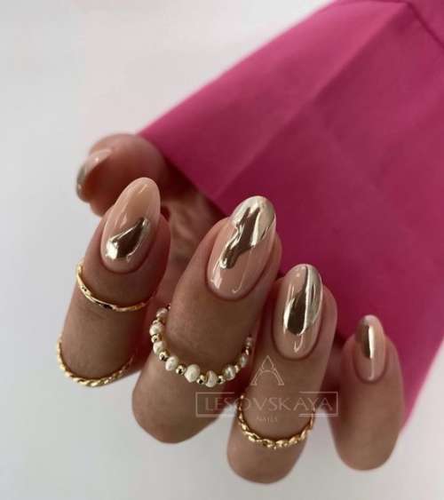 Manicure long nails winter