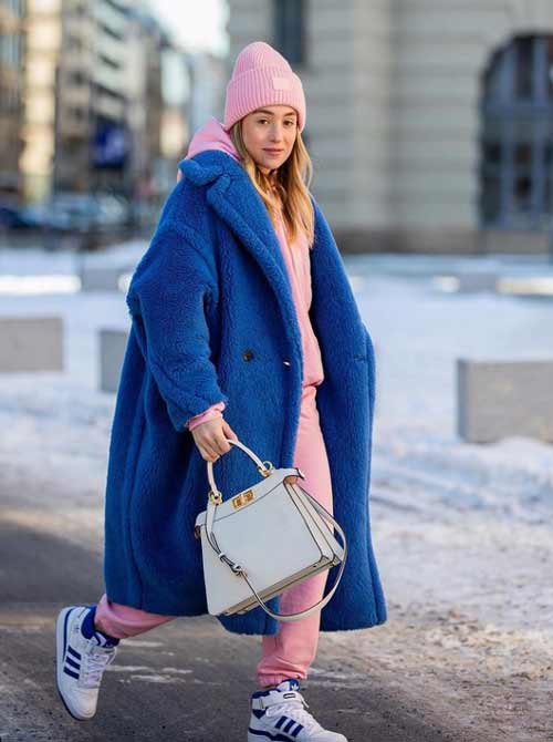 Manteau oversize en fausse fourrure