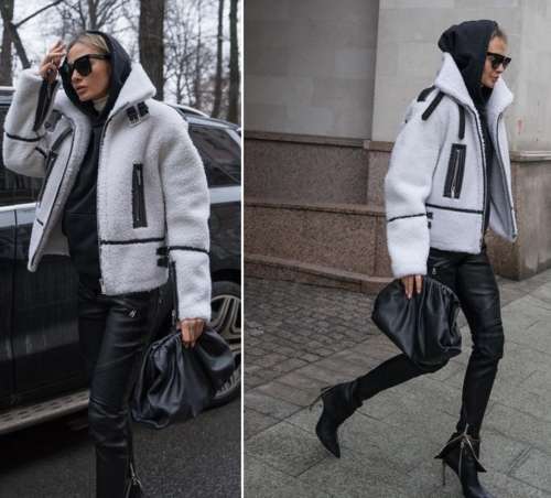 Fashionable short fur coat